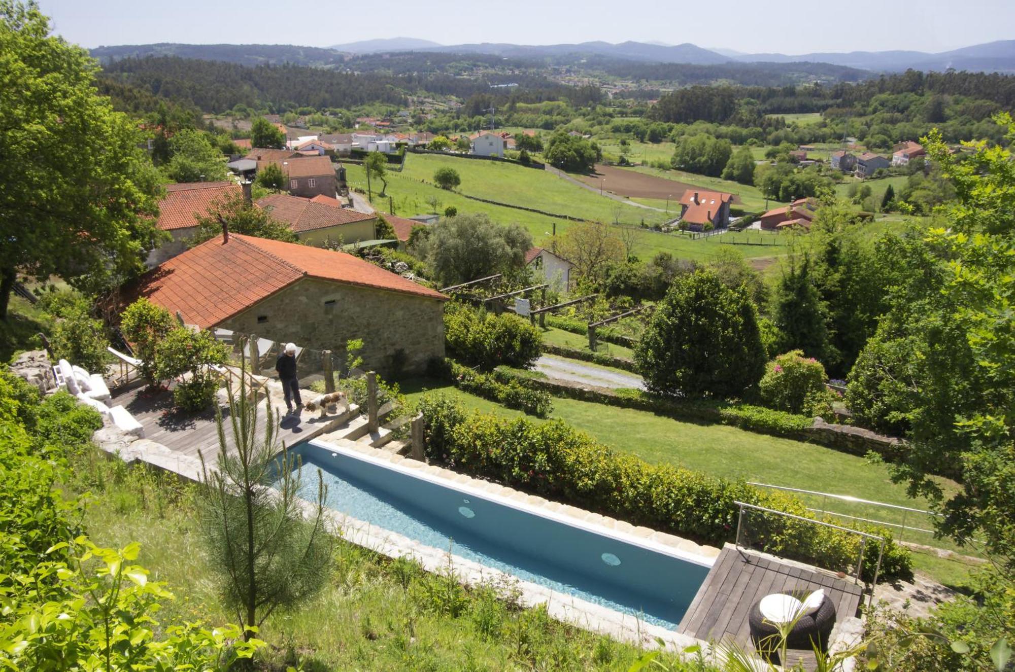 Casa Do Cebro Casa Con Piscina Y Jacuzzi Privados Villa Santiago de Compostela Dış mekan fotoğraf