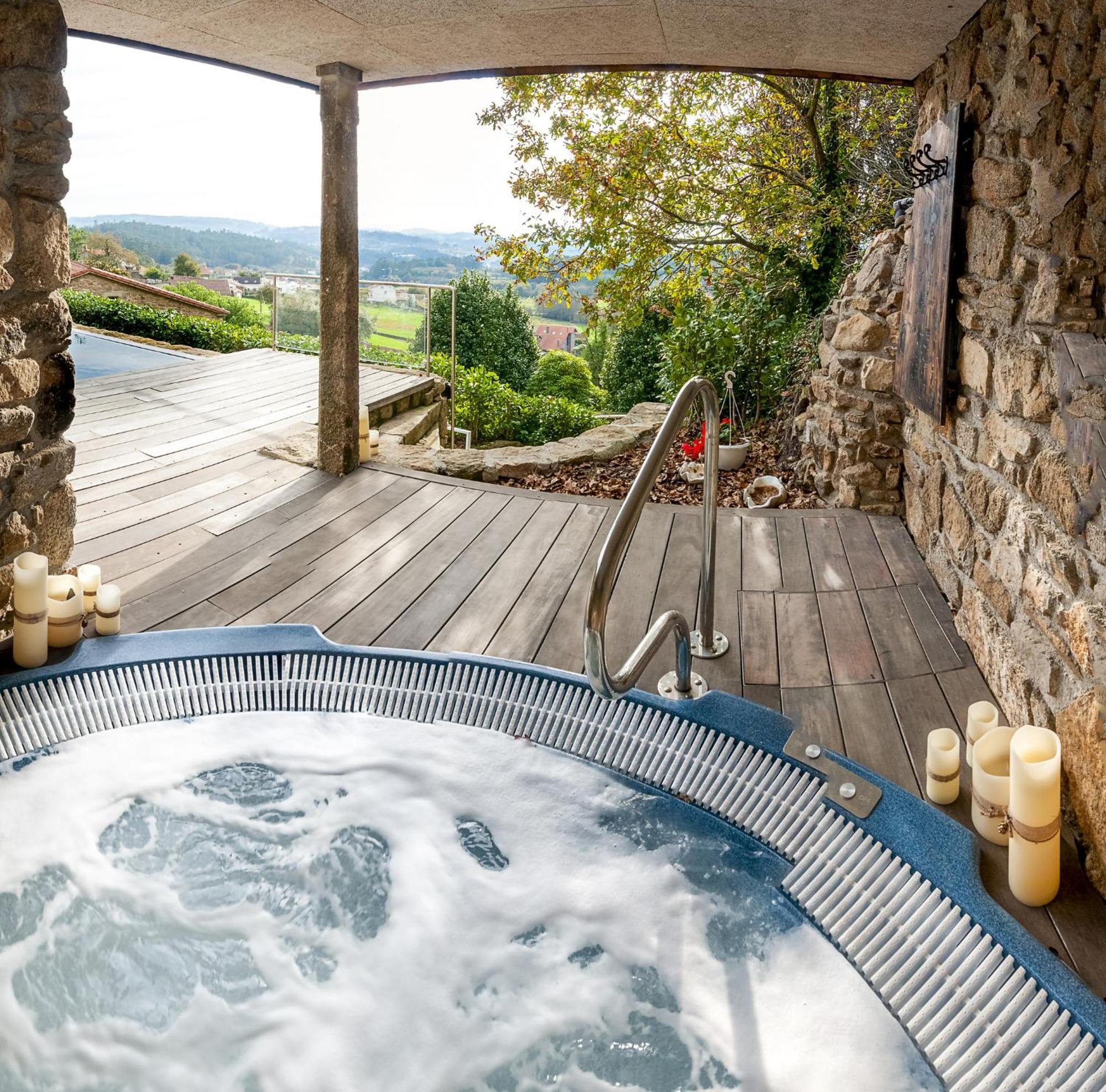 Casa Do Cebro Casa Con Piscina Y Jacuzzi Privados Villa Santiago de Compostela Dış mekan fotoğraf